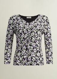 Simmy Printed Top, Navy Multi, hi-res
