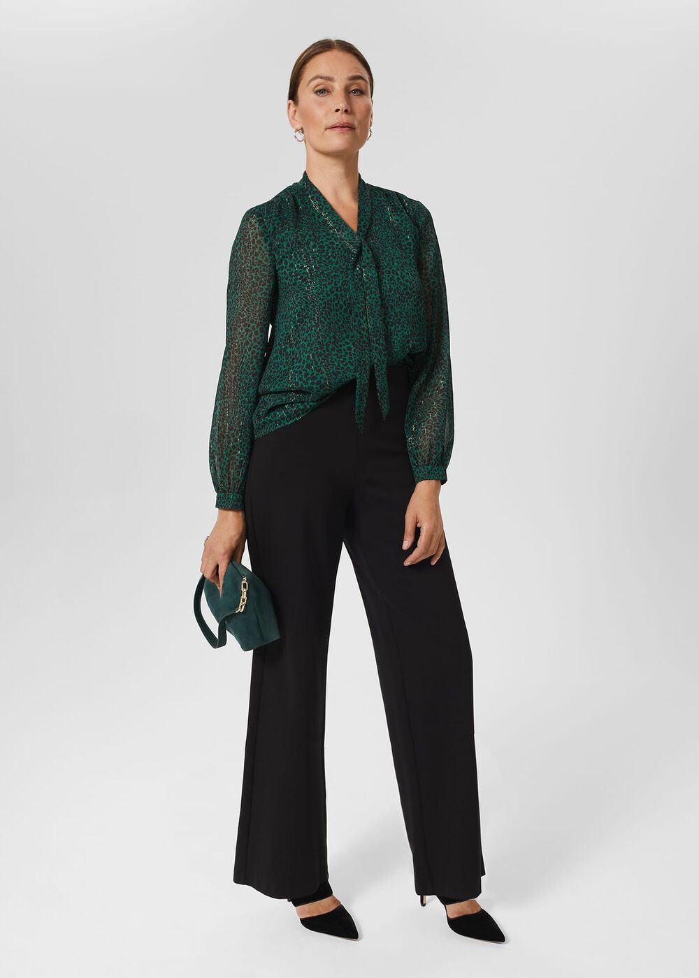 Clifton Clutch Bag, Evergreen, hi-res