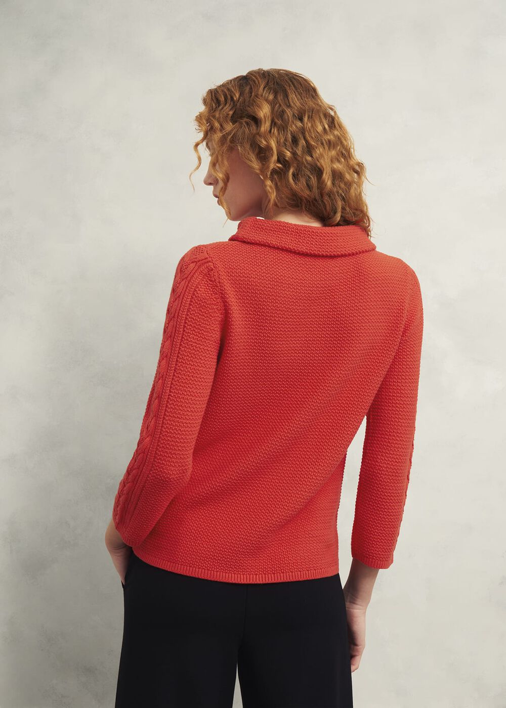 Camilla Cotton Sweater, Scarlet Red, hi-res