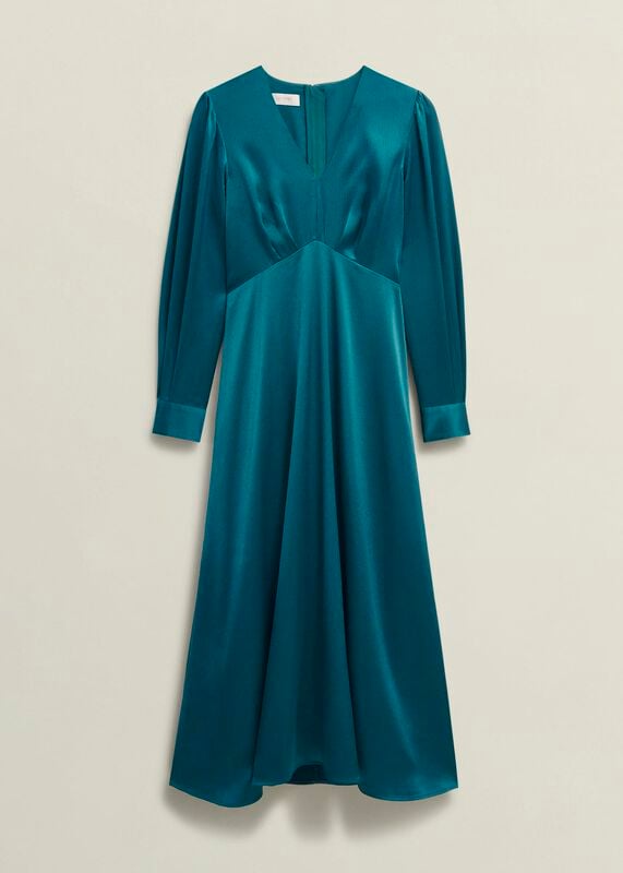 Anais Satin Midi Dress