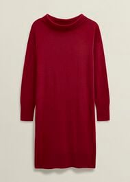 Audrey Knitted Dress, Rhubarb Red, hi-res