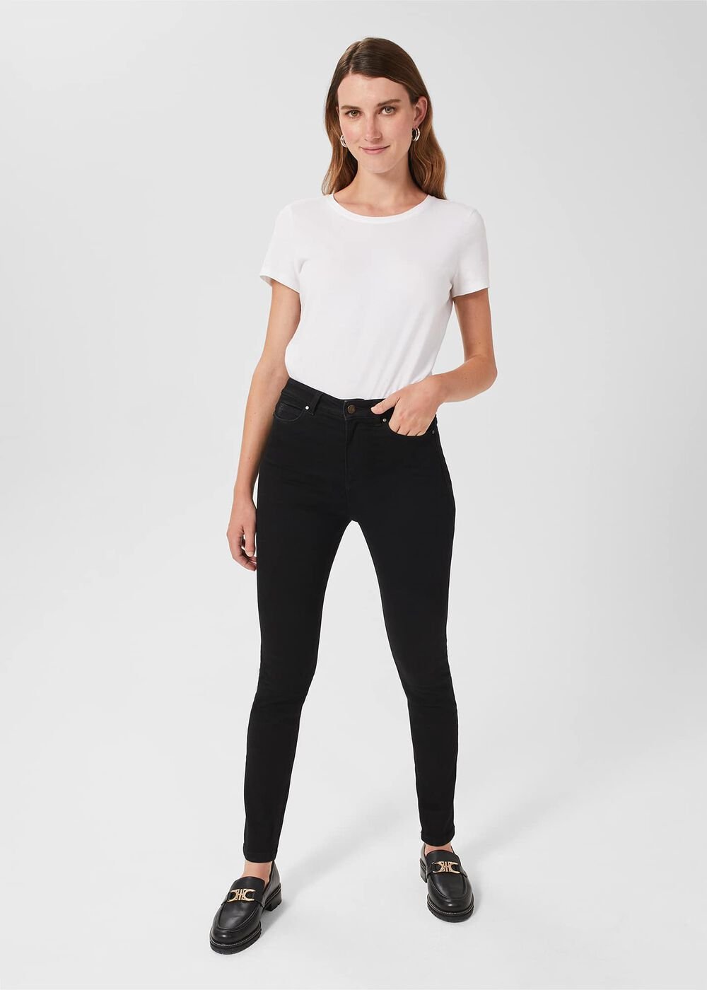 Petite Gia Sculpting Jeans, Black, hi-res