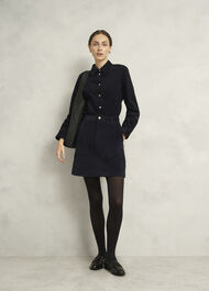 60-Denier Opaque Navy Tights, Black, hi-res