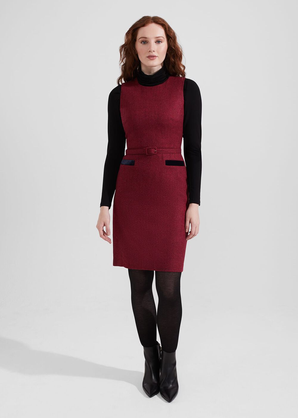 Diane Wool Dress, Pink Multi, hi-res