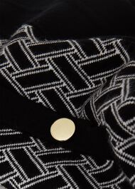 Perrie Knitted Dress, Black Ivory, hi-res