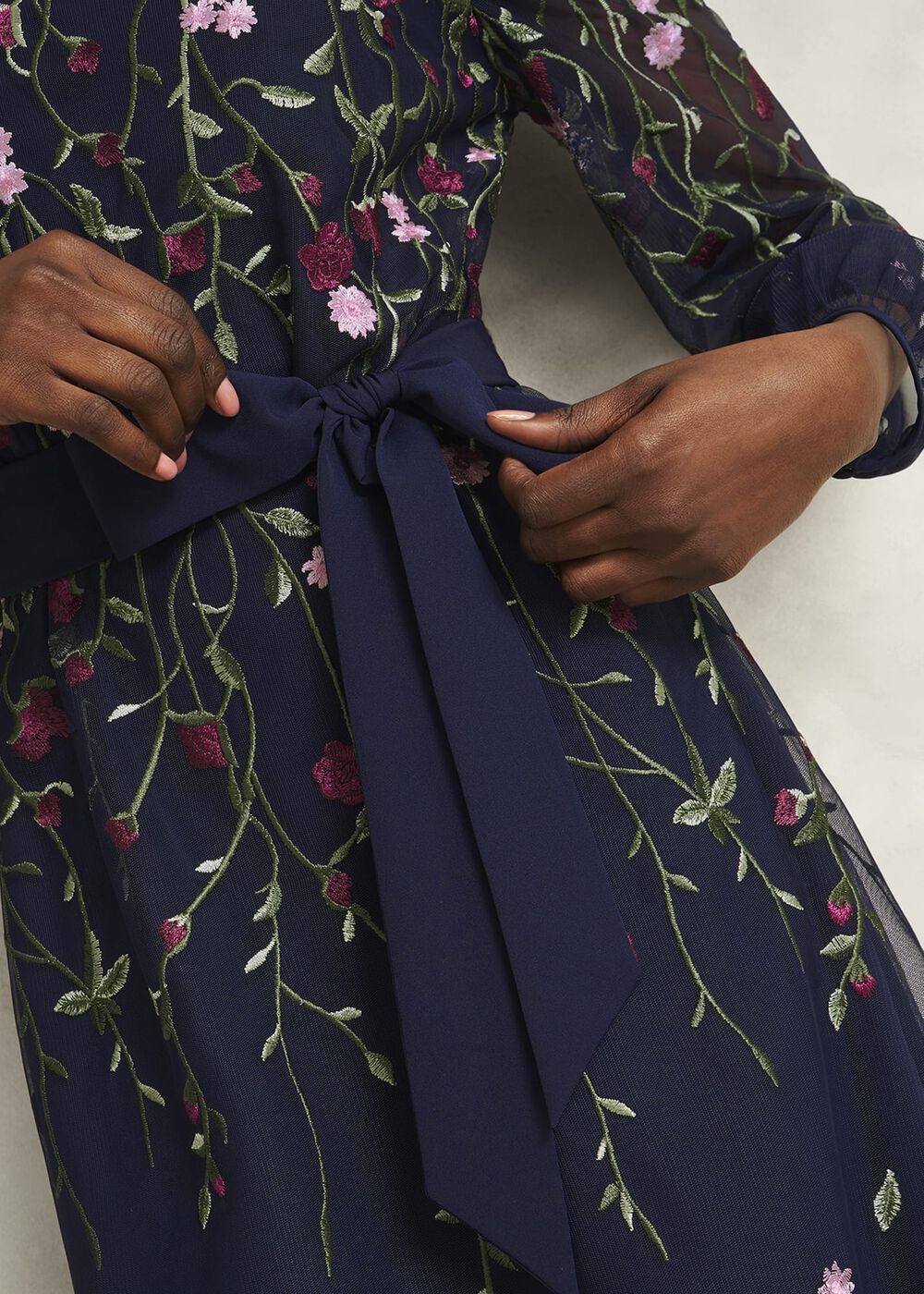 Emmy Embroidered Dress, Midnight Multi, hi-res