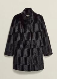 Rosanne Faux Fur Coat, Black, hi-res