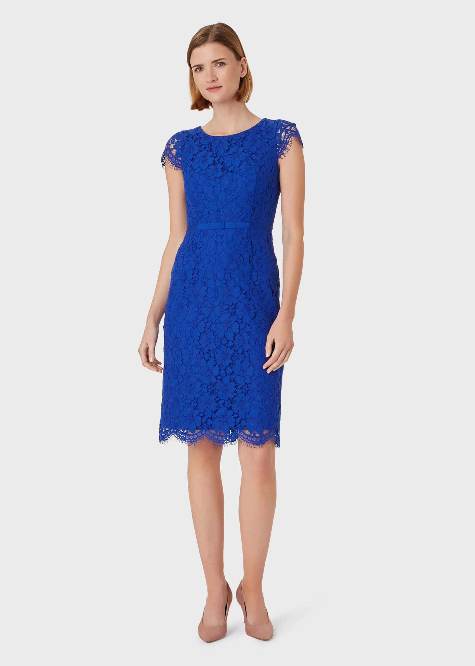 hobbs blue lace dress