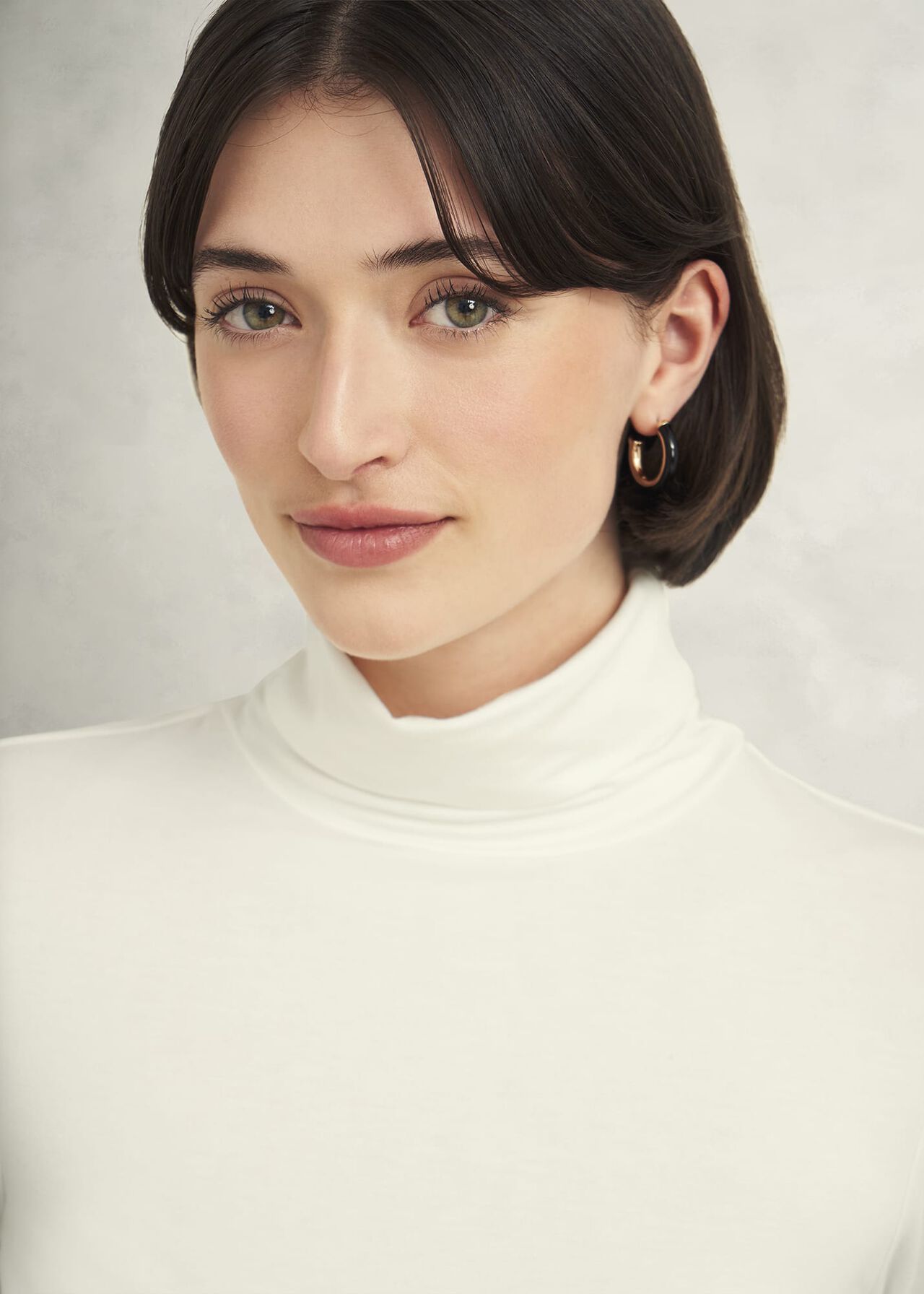 Mischa Roll Neck Top, Hobbs Ivory, hi-res