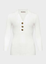 Edie Knitted Shirt, Ivory, hi-res