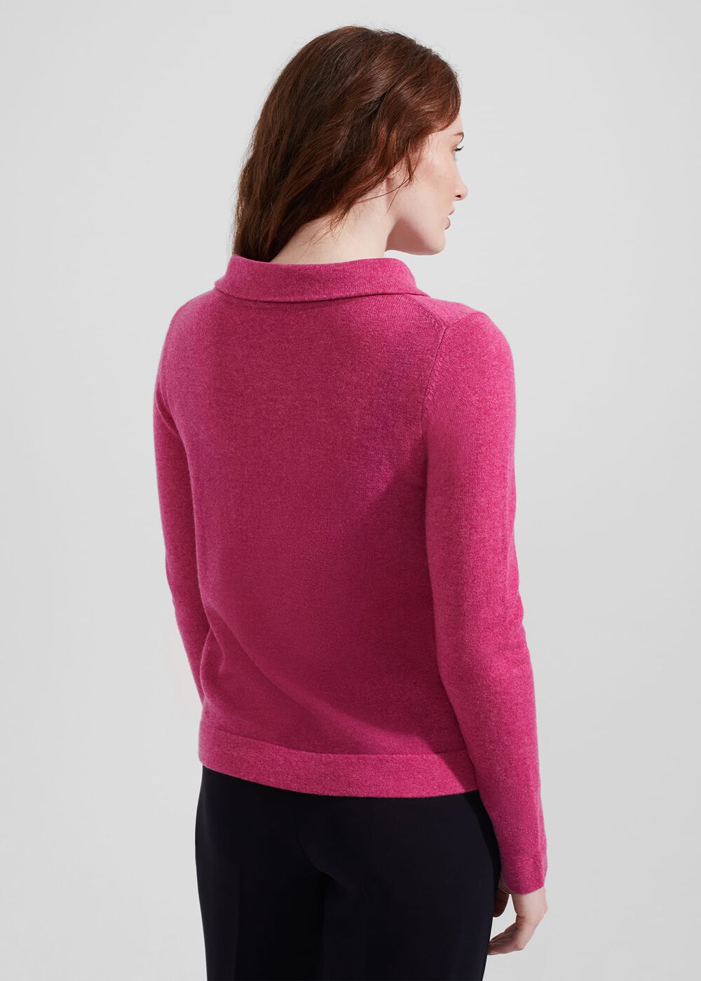 Audrey Wool Cashmere Sweater, Pink Marl, hi-res