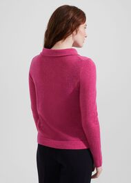 Audrey Wool Cashmere Jumper, Pink Marl, hi-res
