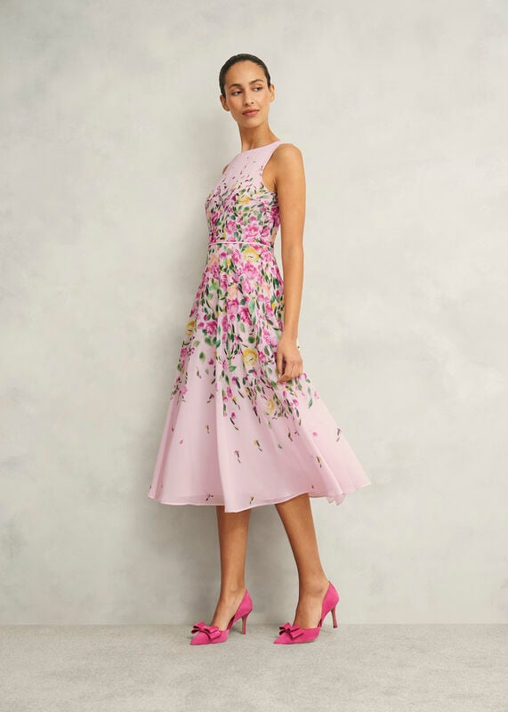 Carly Dress, Pale Pink Multi Carly Dress