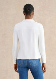 Rosana Seamed Shirt, Ivory, hi-res