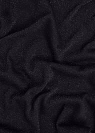 Sparkle Effie Keyhole Knitted Sweater, Black, hi-res