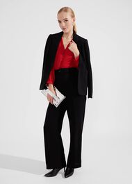 Magnolia Blouse, Currant Red, hi-res