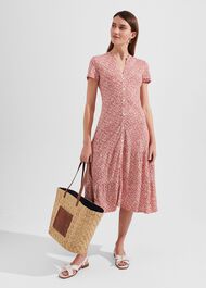 Petite Jacinta Dress, Apricot Ivory, hi-res