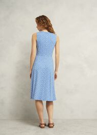 Lisa Jersey Dress, Blue Ivory, hi-res