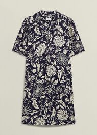 Lucille Dress, Navy Cream, hi-res