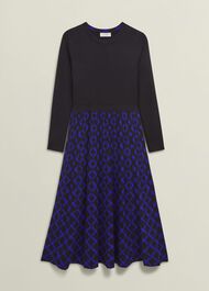 Petite Larna Dress, Black Blue, hi-res
