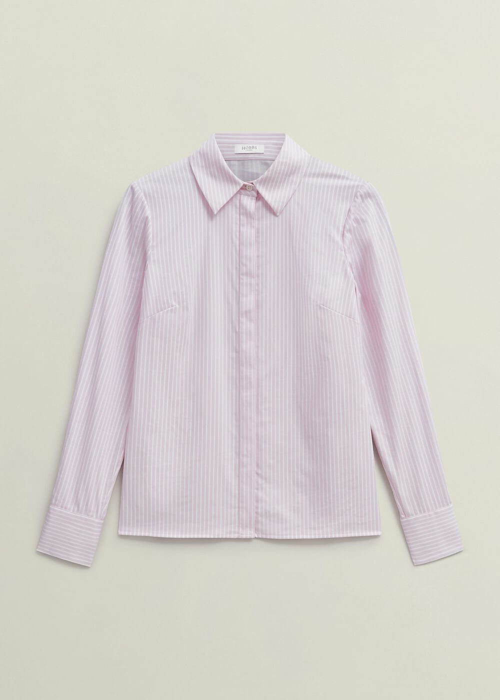 Victoria Cotton Blend Shirt, Pink White, hi-res