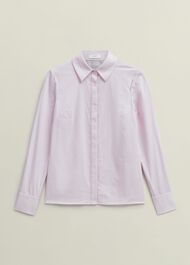 Victoria Cotton Blend Shirt, Pink White, hi-res