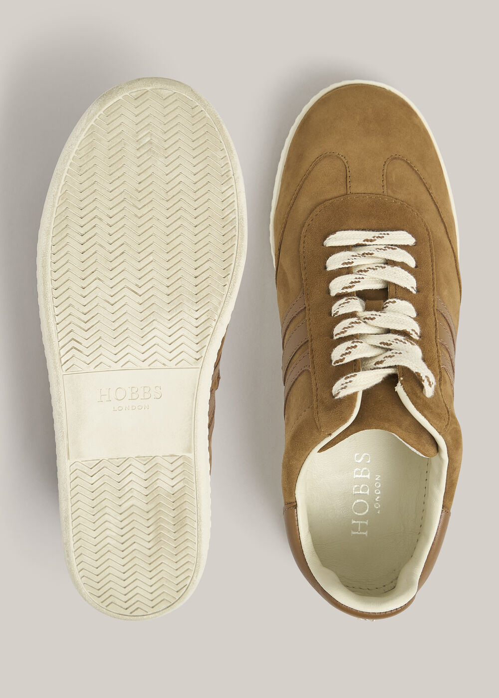 Khloe Suede Trainers, Tan, hi-res