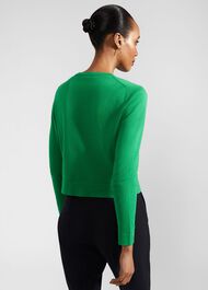 Michelle Cotton Cardigan, Cilantro Green, hi-res