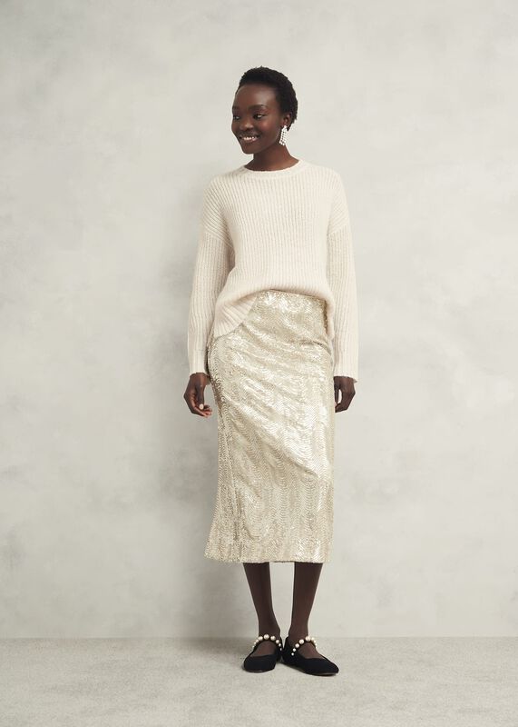 Marsha Sequin Sweater With Alpaca
