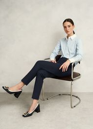 Petite Nicky Tapered Travel Pants, Navy, hi-res