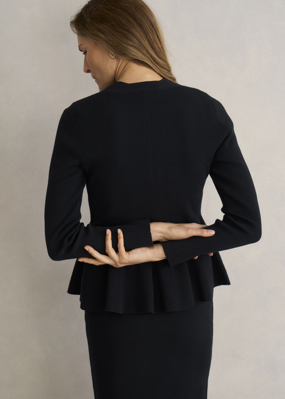 Bridget Knitted Jacket, Black, hi-res