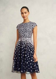 Petite Betty Embroidered Dress, Midnight Pink, hi-res