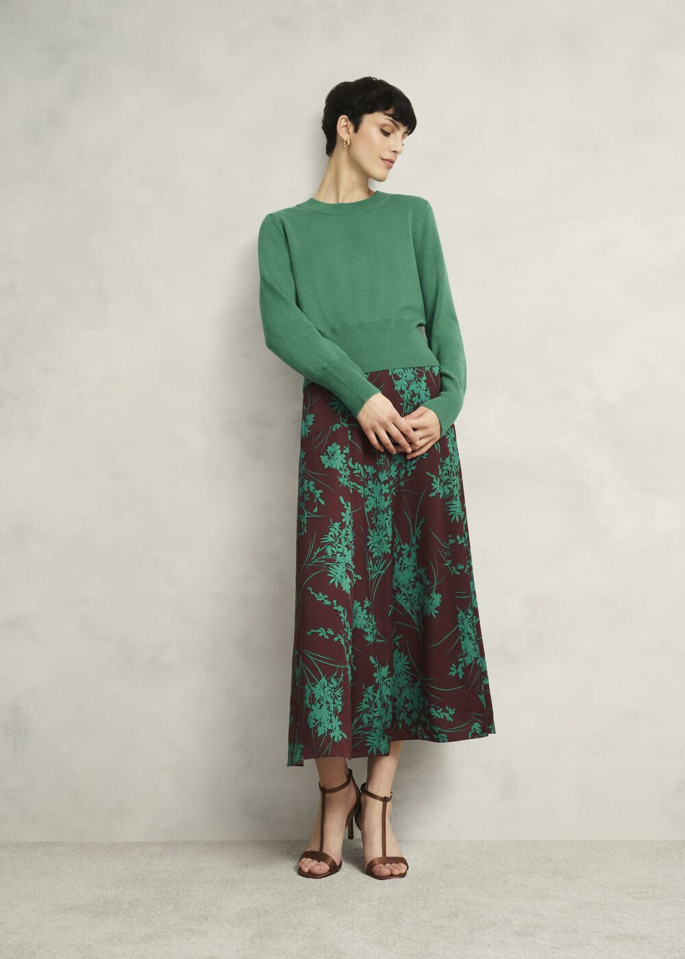 Tresco Wool Cashmere Jumper, Viridian Green, hi-res