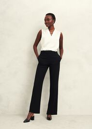 Maya Straight Trousers, Black, hi-res