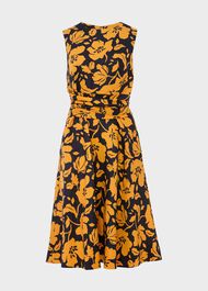 Twitchill Dress, Navy Orange, hi-res