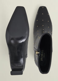 Isla Stud Ankle Boots, Black, hi-res