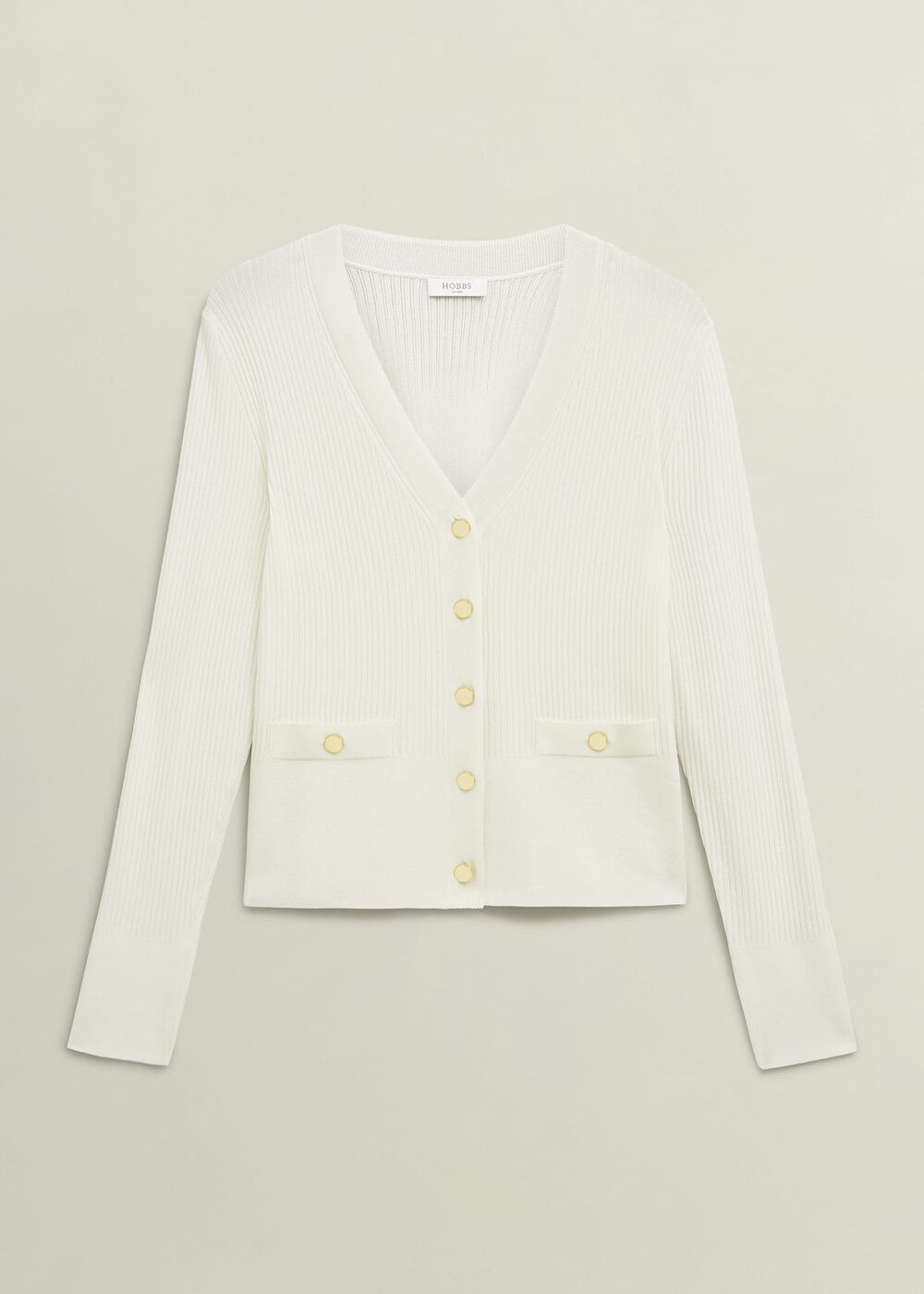 Aubrey Knitted Cardigan, Hobbs Ivory, hi-res