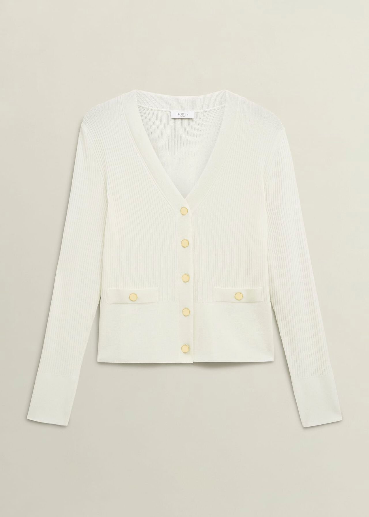 Aubrey Knitted Cardigan, Hobbs Ivory, hi-res