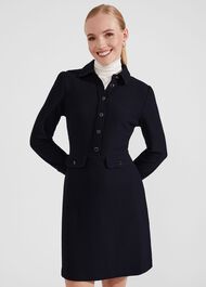 Adelia Ponte Dress, Navy, hi-res