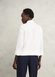 Nita Linen Shirt, White, hi-res