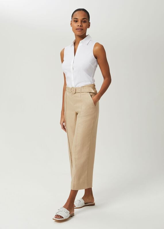 Sleeveless Victoria Cotton Blend Shirt