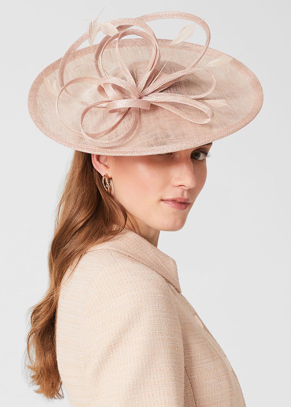 Freya Fascinator, Oyster, hi-res