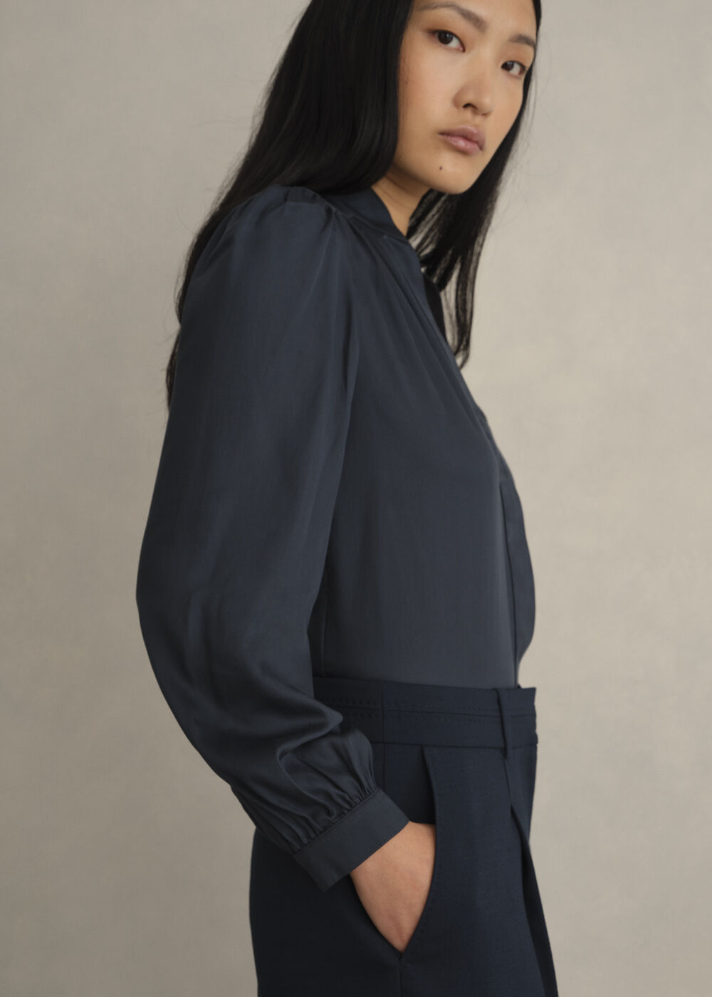 Gwen Blouse, Slate Blue, hi-res