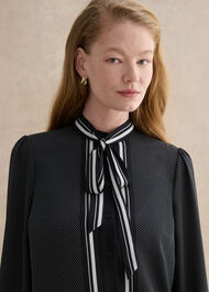 Valerie Blouse, Navy Ivory, hi-res