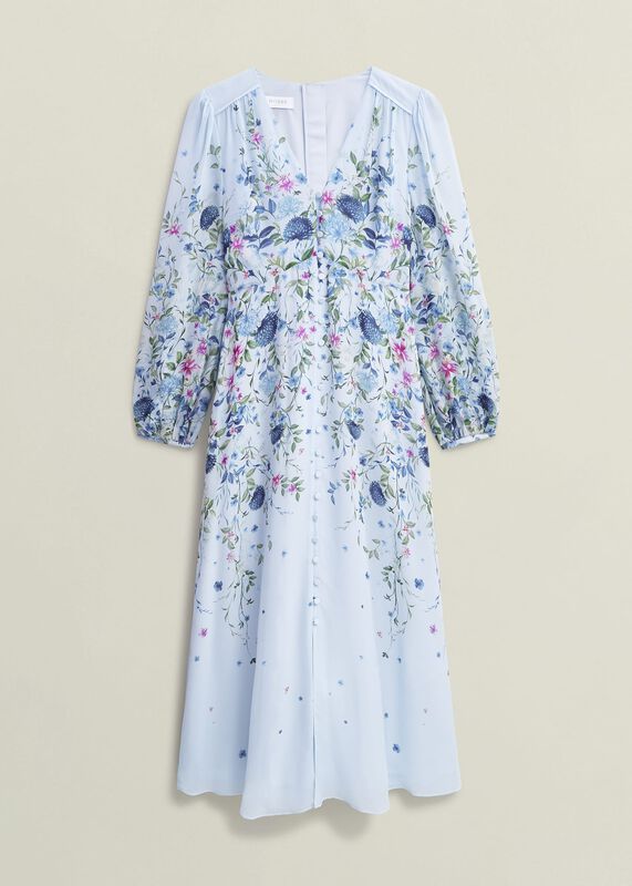 Petite Caversham Floral Silk Dress