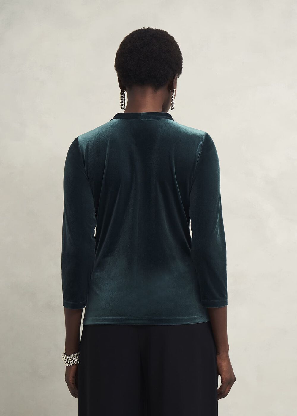 Velvet Hattie Top, Evergreen, hi-res