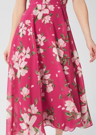 Petite Carly Floral Midi Dress, Pink Multi, hi-res