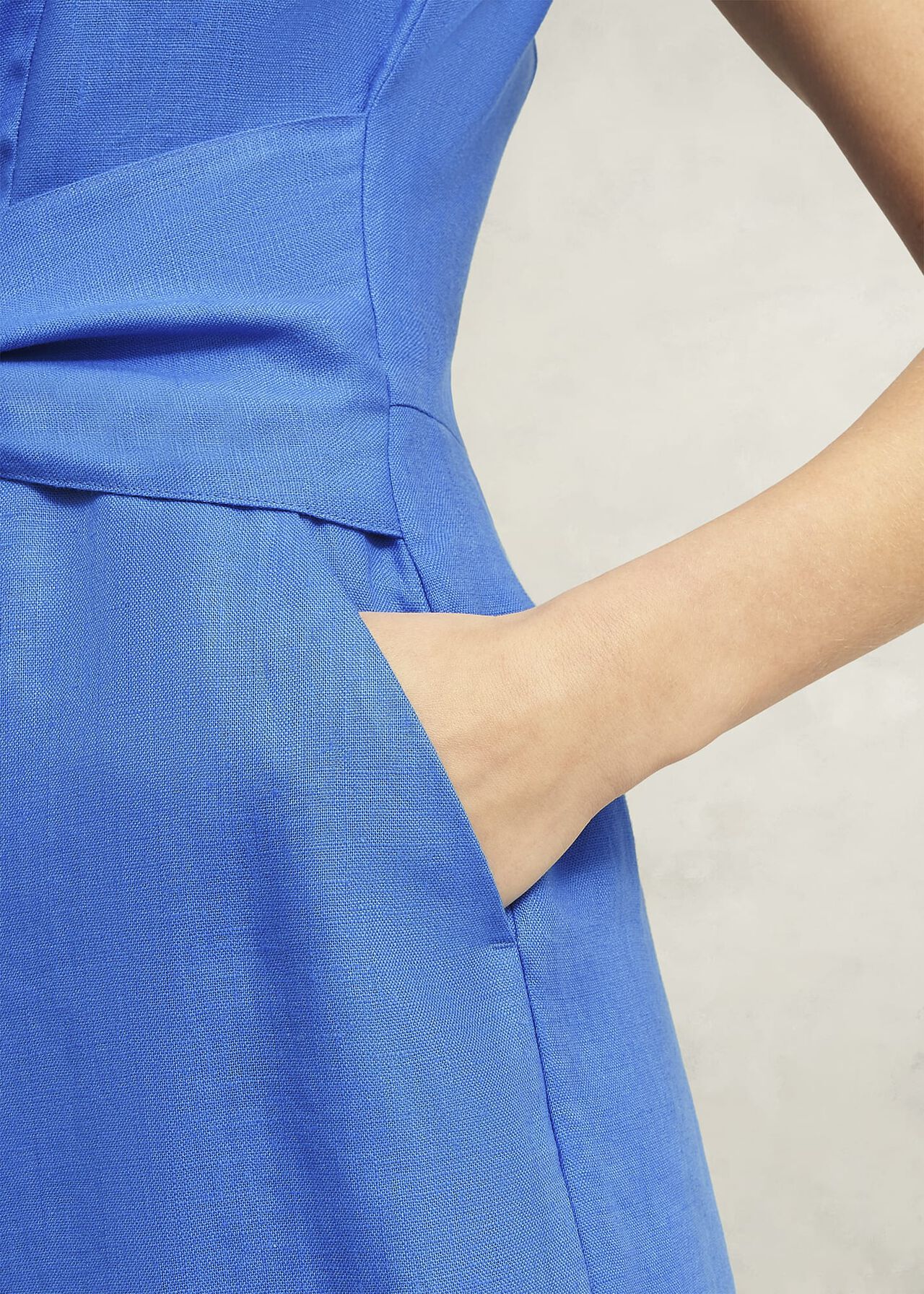 Melissa Linen Jumpsuit, French Blue, hi-res