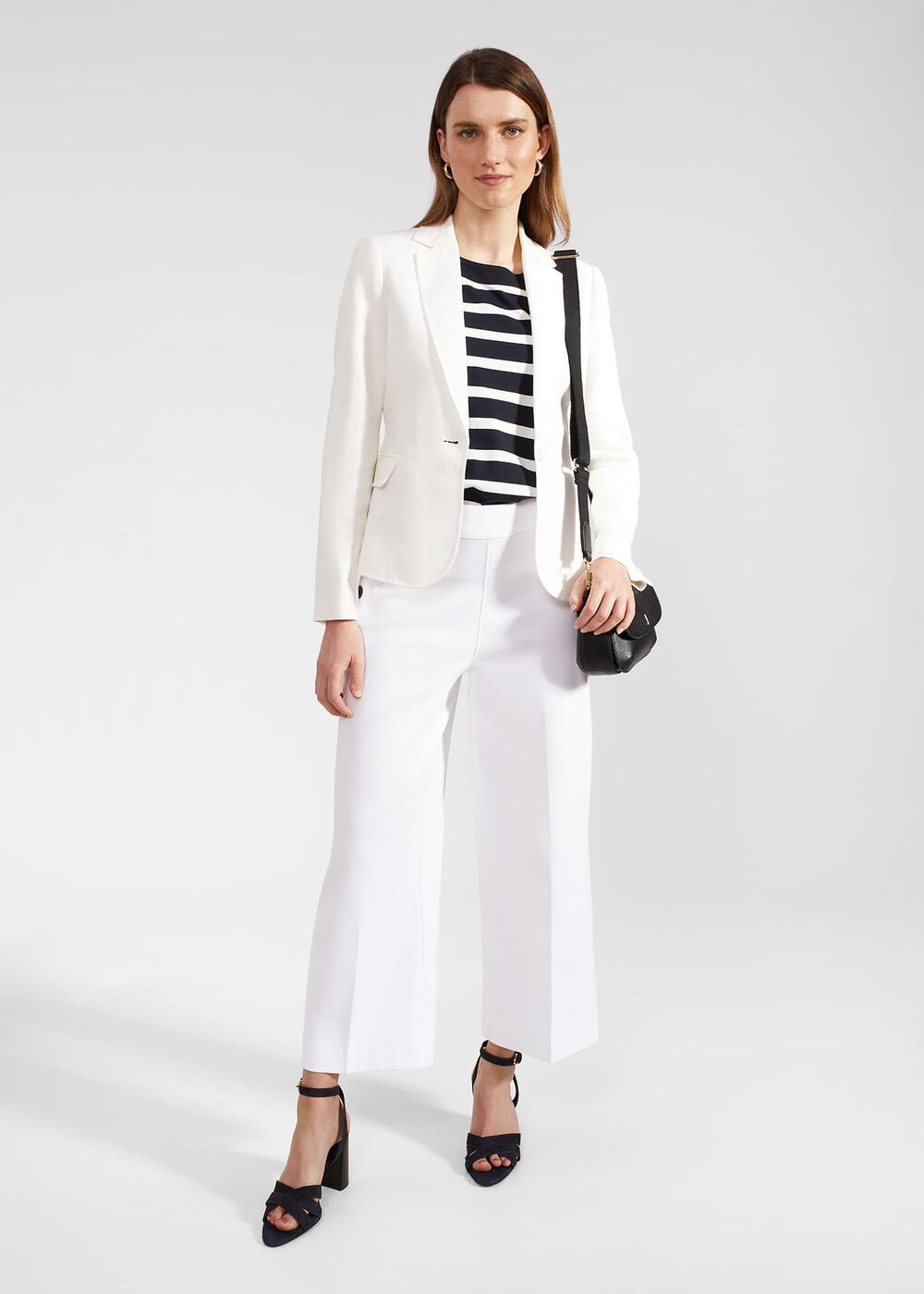 Simone Crop Pants, White, hi-res