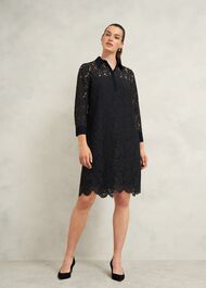 Marciella Lace Dress, Black, hi-res